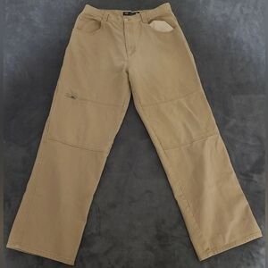 Vintage Raw Blue Beige 36x34 Ebroided Raw Blue On Back Of Jeans.